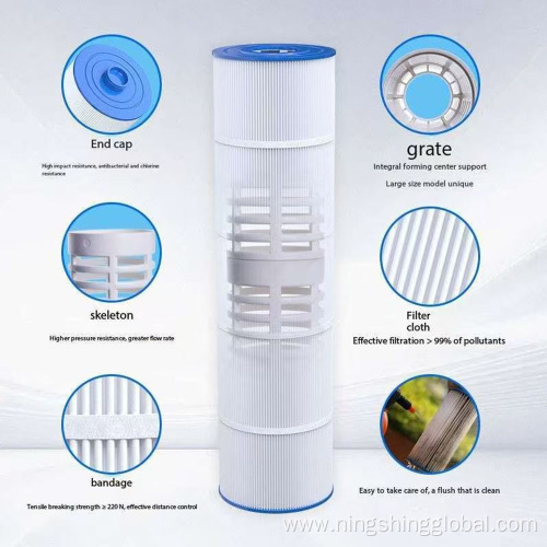 High Flow PP PVDF Pleated Water Filter Cartridge